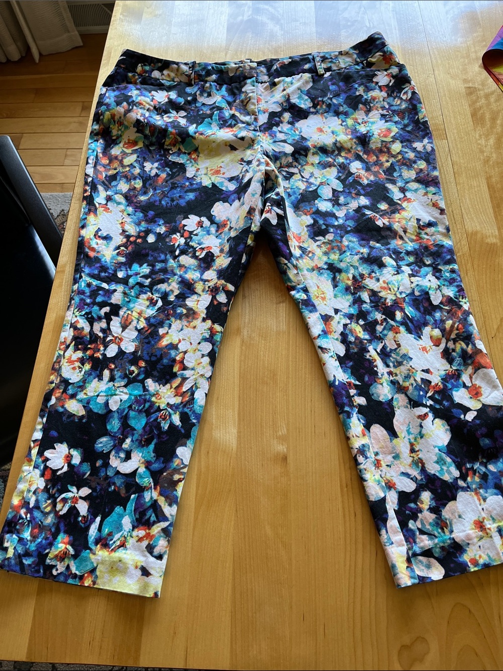 Worthington Multicolor Abstract Print Petite Skirt
